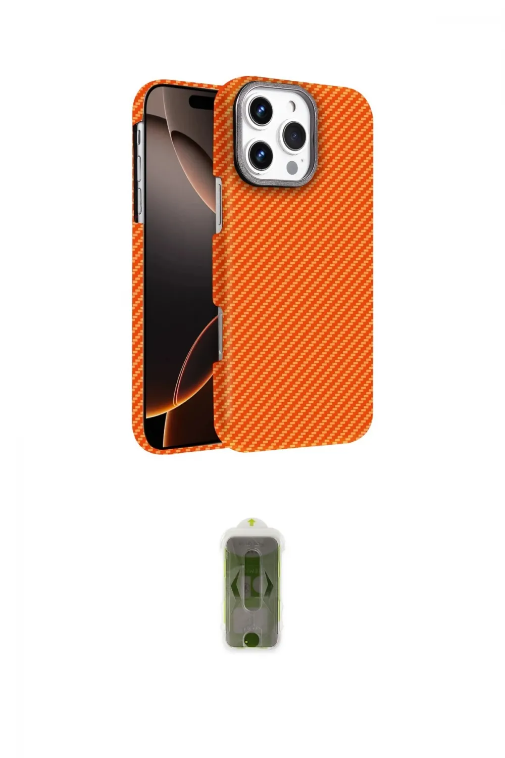 ieg™ iPhone 16 Pro Max Kılıf Doruk Serisi - Siyah Joko Magic 5D Hayalet Cam