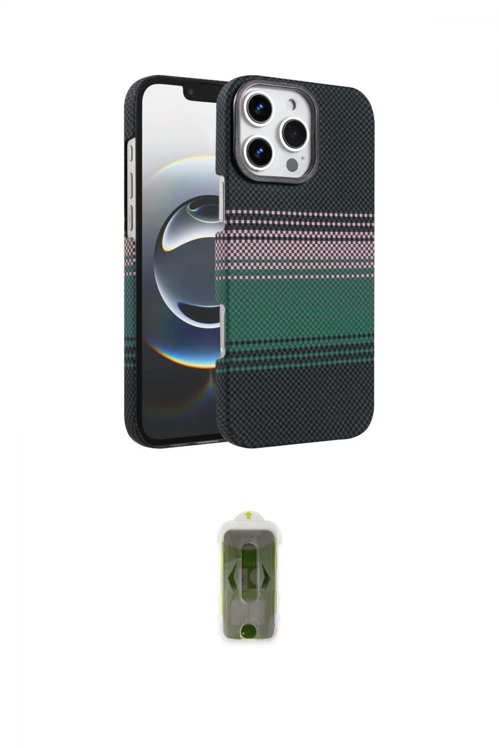 ieg™ iPhone 16 Pro Max Kılıf Doruk Serisi - Siyah Joko Magic 5D Hayalet Cam
