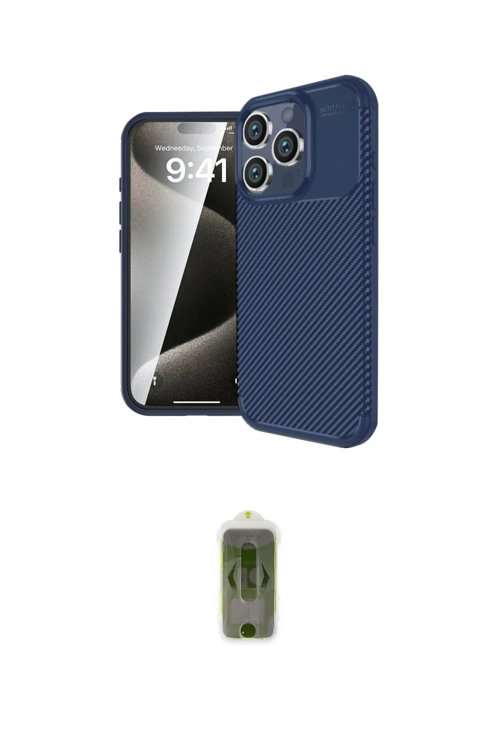 ieg™ iPhone 16 Pro Max Kılıf Eksen Form Prime - Siyah Joko Magic 5D Hayalet Cam
