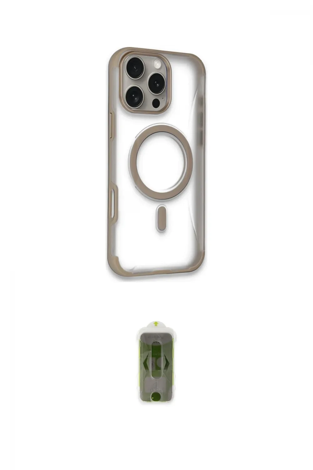 ieg™ iPhone 16 Pro Max Kılıf Eksen Klasik Koleksiyonu - Siyah Joko Magic 5D Hayalet Cam