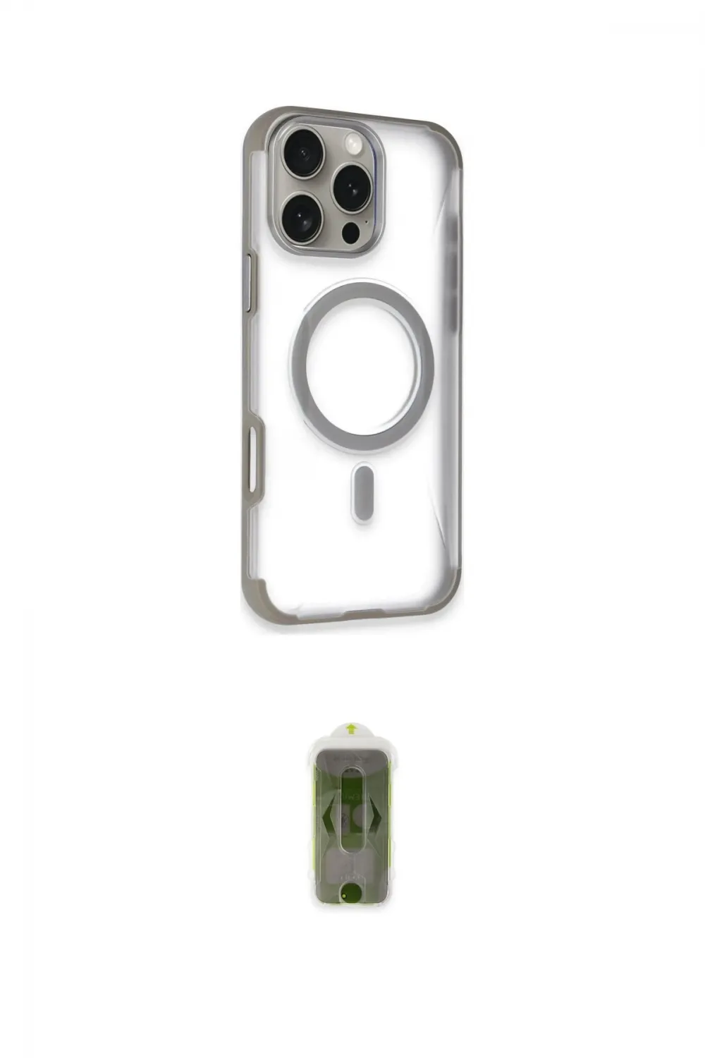 ieg™ iPhone 16 Pro Max Kılıf Eksen Klasik Koleksiyonu - Siyah Joko Magic 5D Hayalet Cam