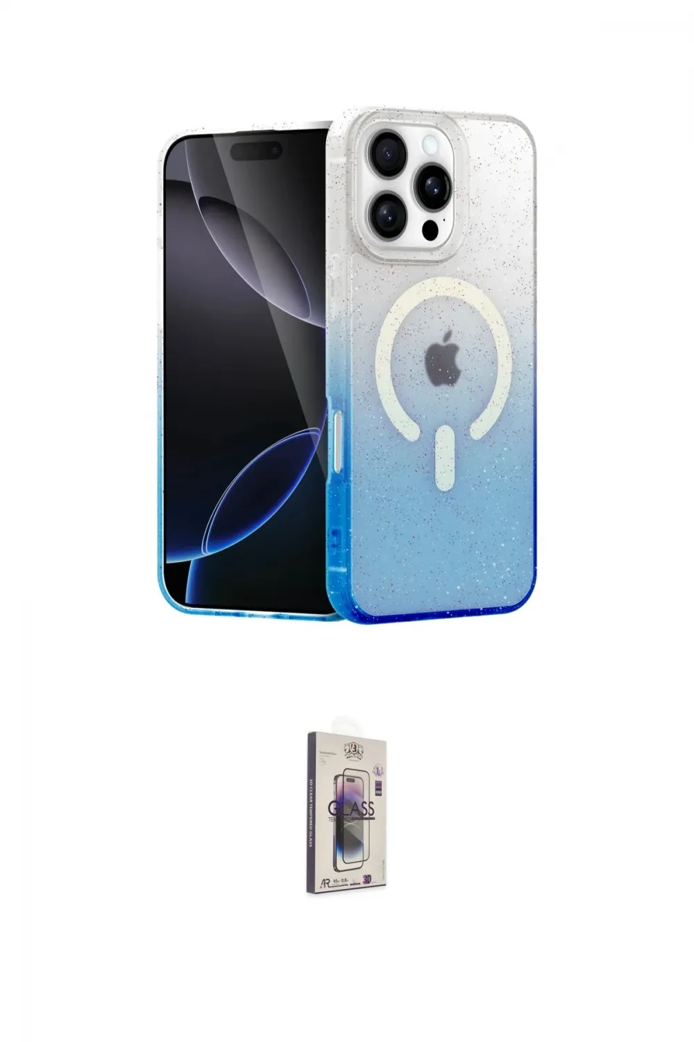 ieg™ iPhone 16 Pro Max Kılıf Eksen Minimal Özel Seri - Siyah Bilvis 3D Cam Ekran Koruyucu