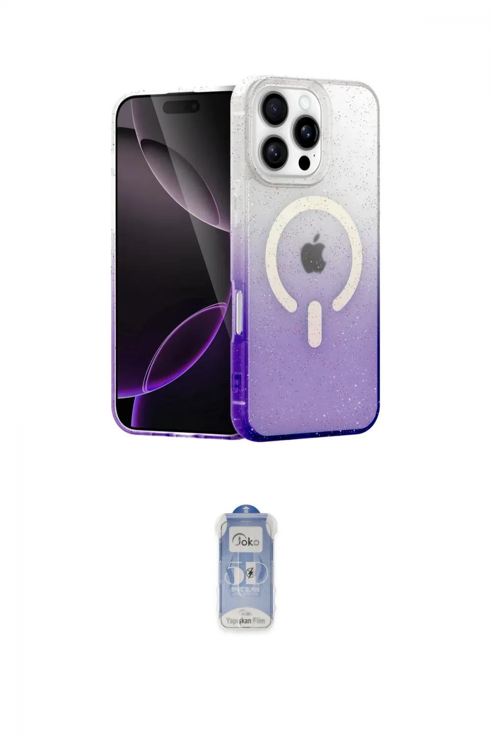 ieg™ iPhone 16 Pro Max Kılıf Eksen Minimal Özel Seri - Siyah Joko Magic 5D Cam