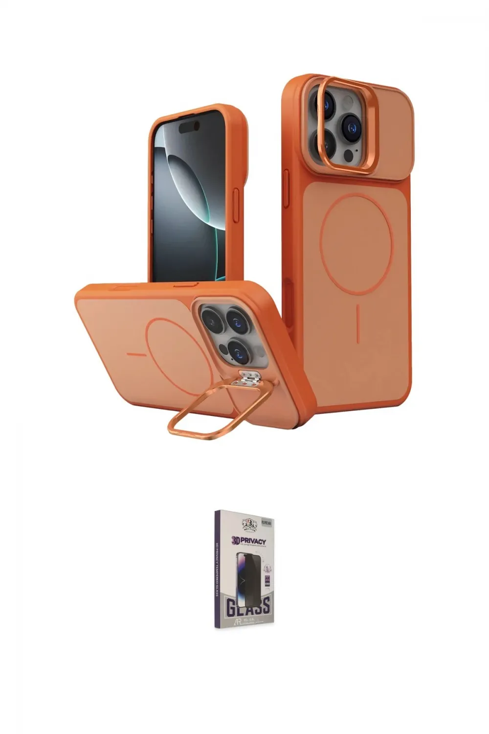 ieg™ iPhone 16 Pro Max Kılıf İz Modern Prime - Siyah Bilvis Hayalet Cam Ekran Koruyucu