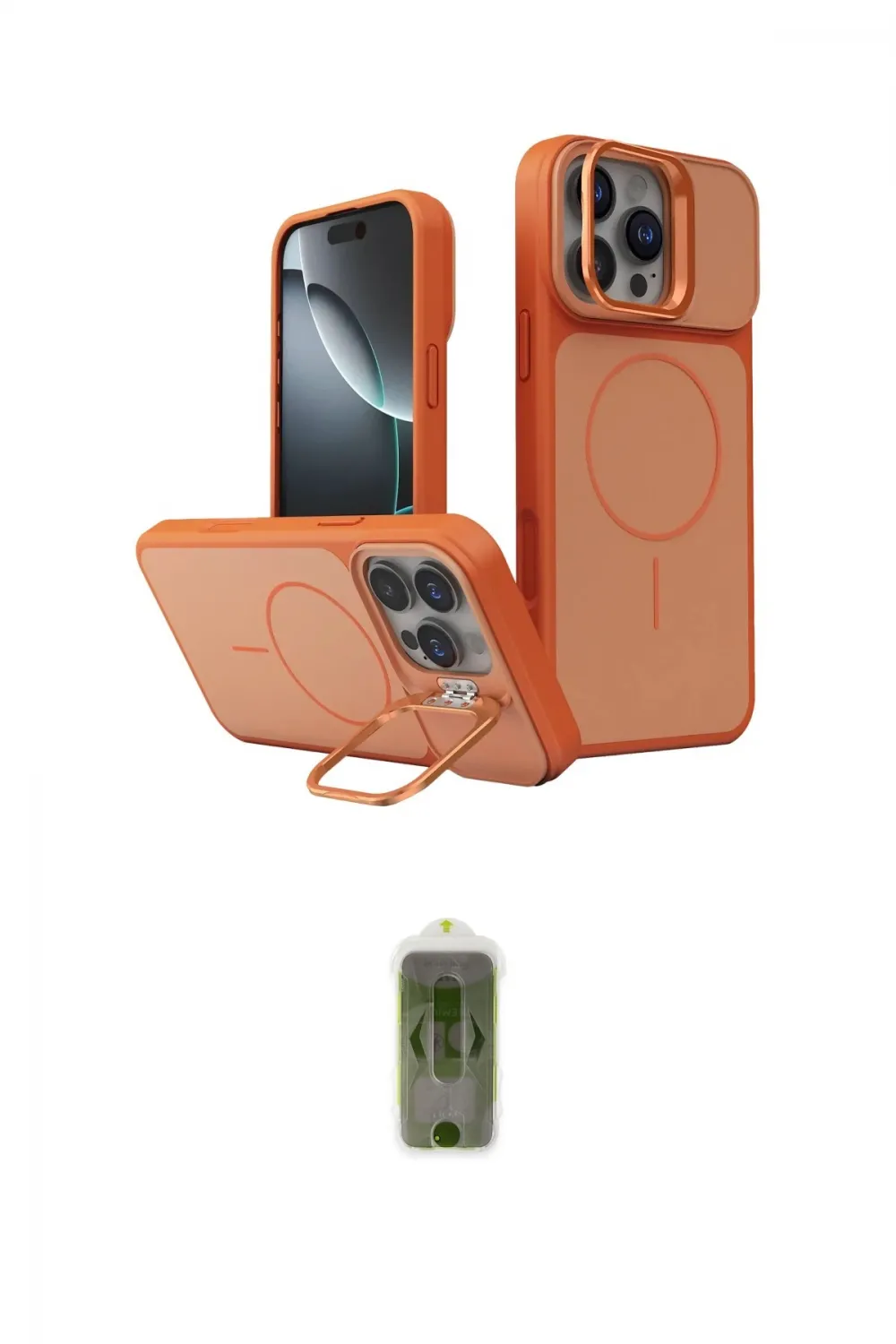 ieg™ iPhone 16 Pro Max Kılıf İz Modern Prime - Siyah Joko Magic 5D Hayalet Cam