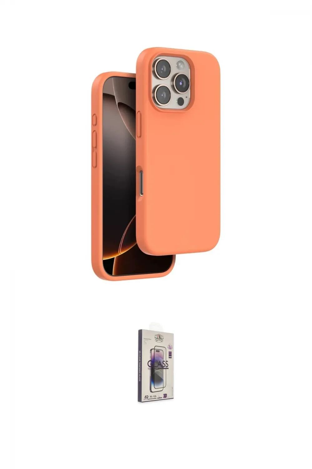 ieg™ iPhone 16 Pro Max Kılıf Kıvılcım Çizgi Serisi - Siyah Bilvis 3D Cam Ekran Koruyucu