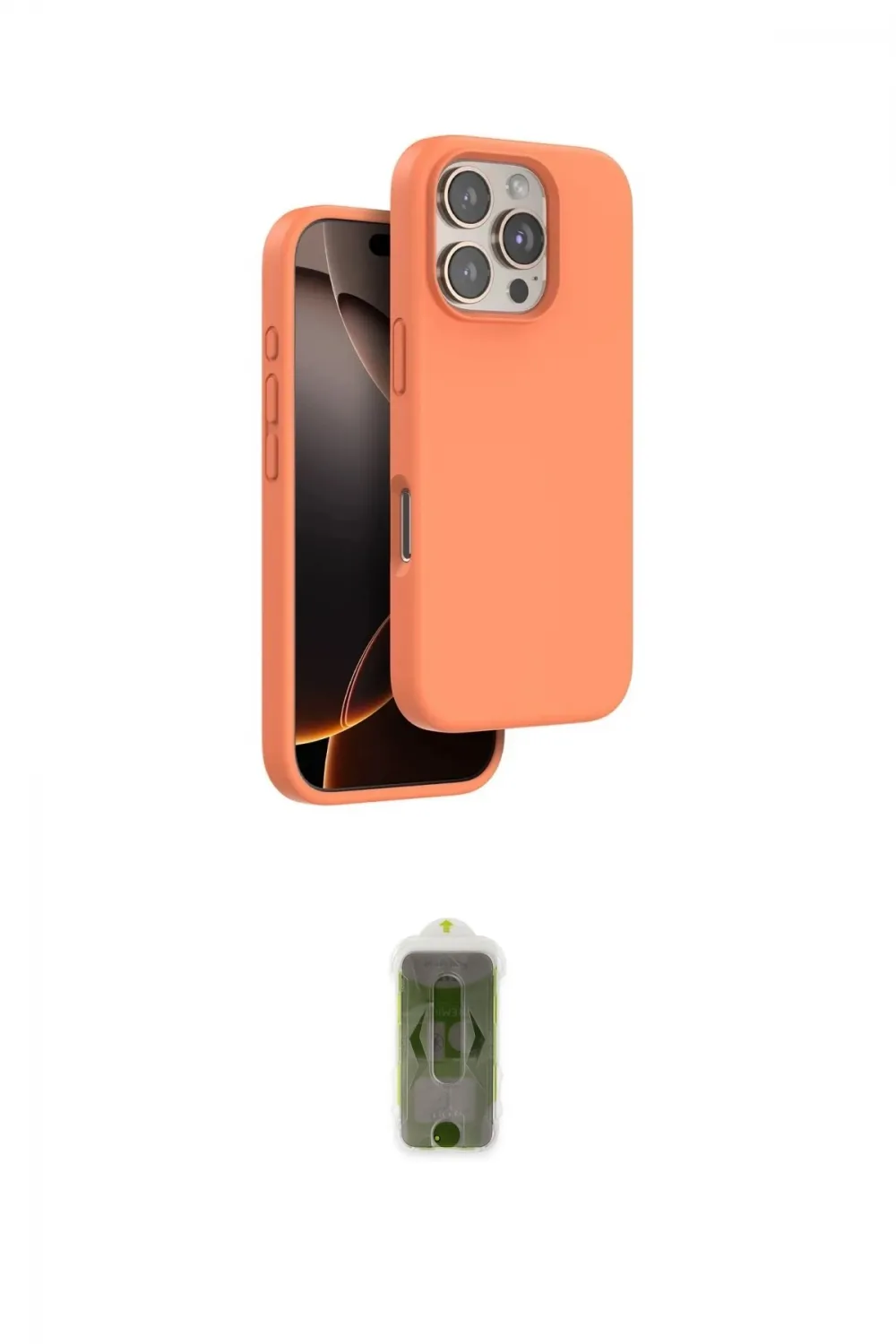 ieg™ iPhone 16 Pro Max Kılıf Kıvılcım Çizgi Serisi - Siyah Joko Magic 5D Hayalet Cam