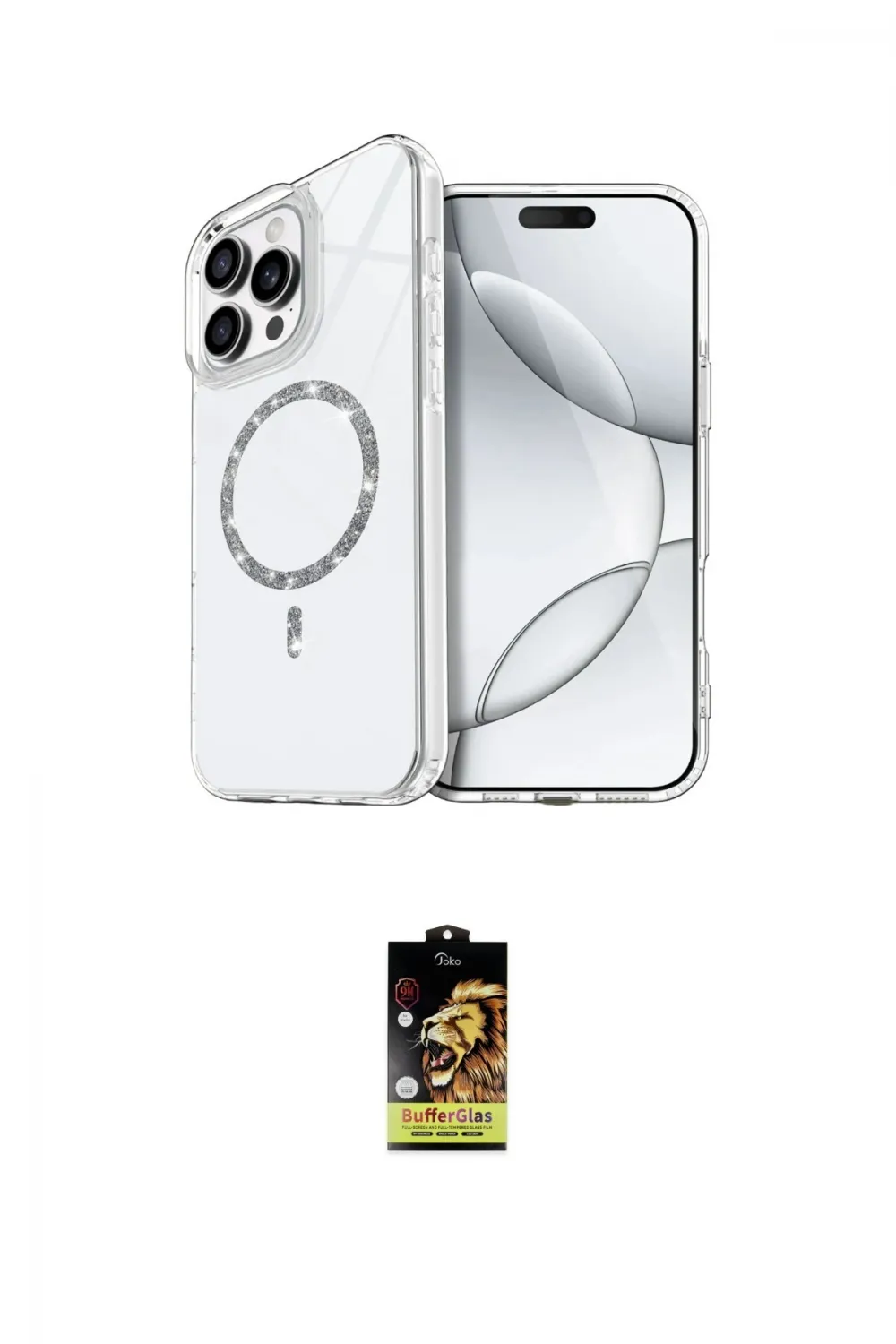 ieg™ iPhone 16 Pro Max Kılıf Kıvılcım Form Prime - Siyah Buffer Cam Ekran Koruyucu