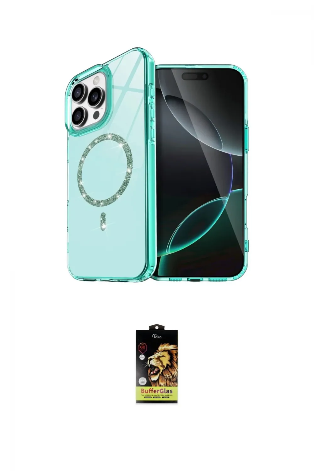 ieg™ iPhone 16 Pro Max Kılıf Kıvılcım Form Prime - Siyah Buffer Cam Ekran Koruyucu