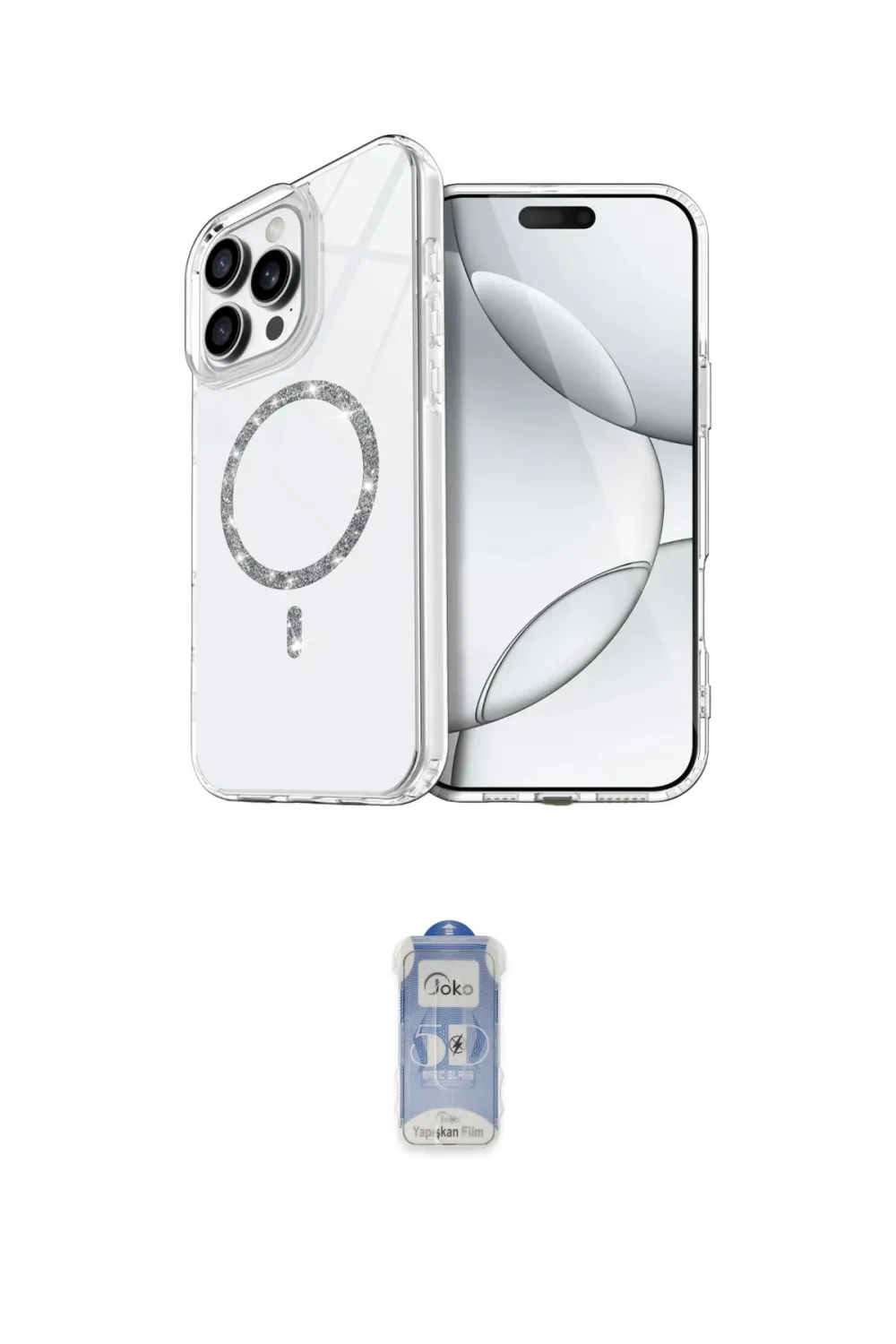 ieg™ iPhone 16 Pro Max Kılıf Kıvılcım Form Prime - Siyah Joko Magic 5D Cam