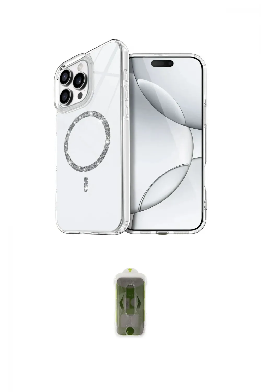 ieg™ iPhone 16 Pro Max Kılıf Kıvılcım Form Prime - Siyah Joko Magic 5D Hayalet Cam