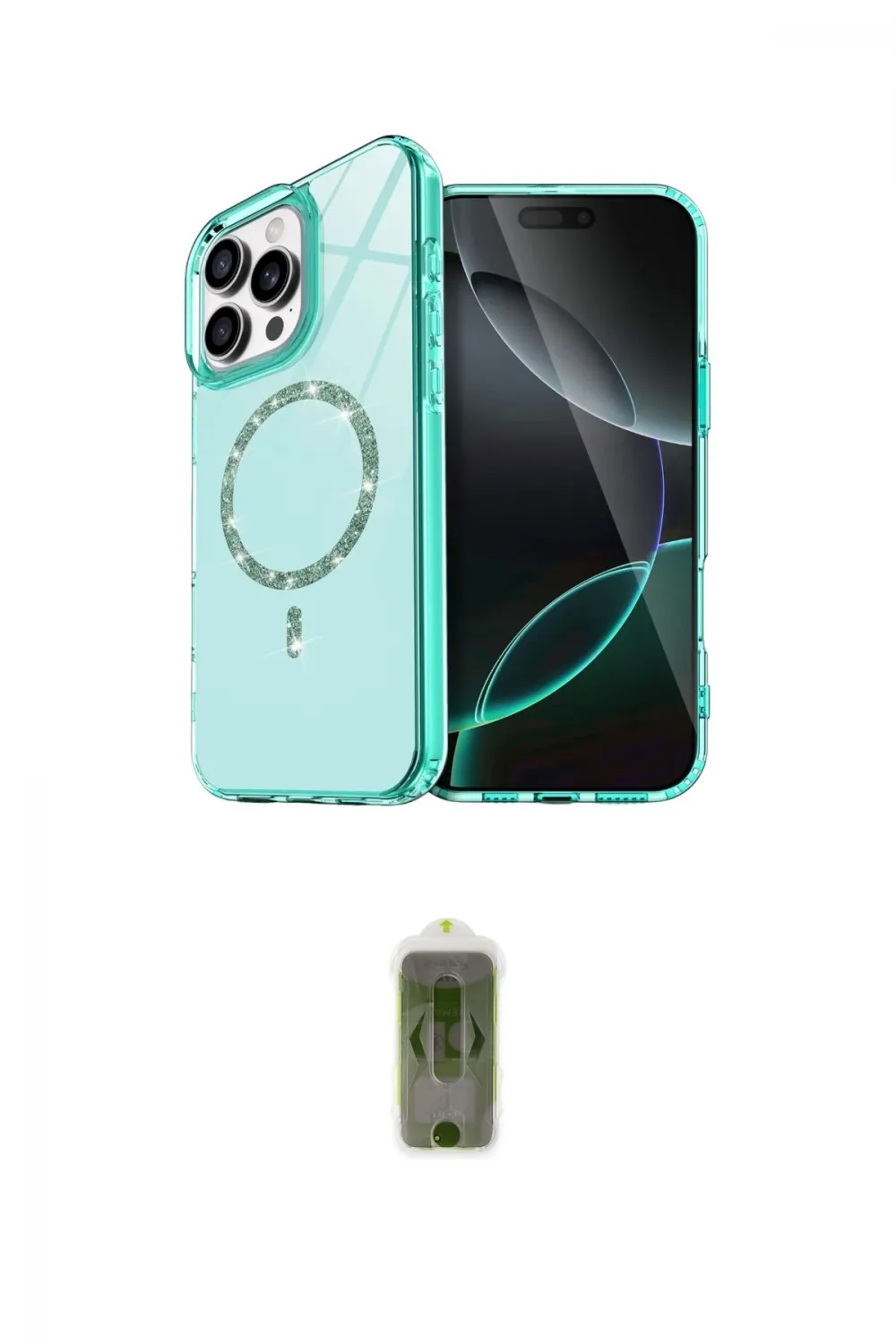 ieg™ iPhone 16 Pro Max Kılıf Kıvılcım Form Prime - Siyah Joko Magic 5D Hayalet Cam
