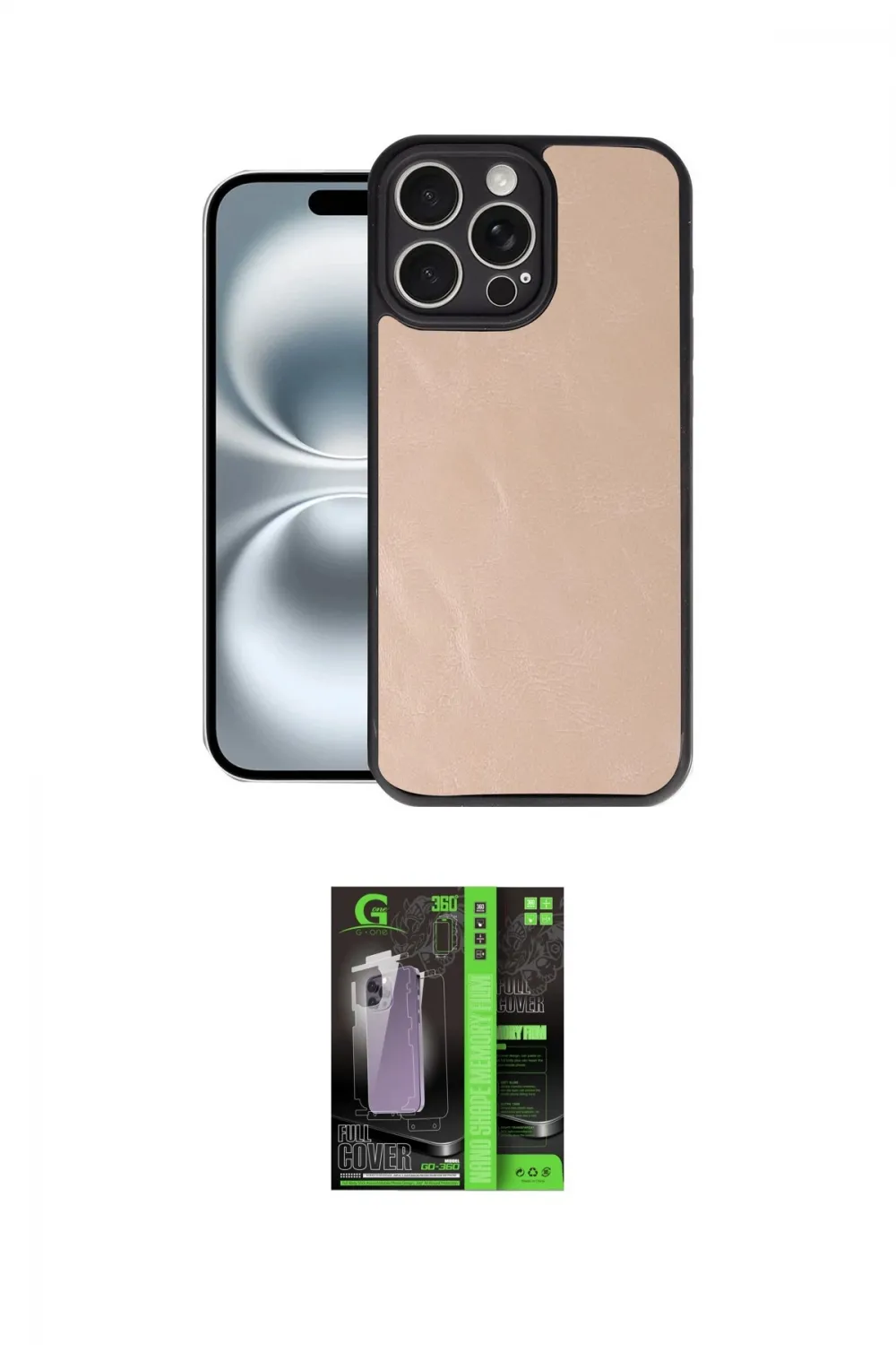ieg™ iPhone 16 Pro Max Kılıf Kıvılcım Işık Serisi - Şeffaf 360 Full Body Arka Koruyucu