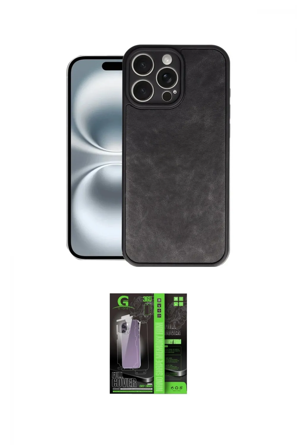 ieg™ iPhone 16 Pro Max Kılıf Kıvılcım Işık Serisi - Şeffaf 360 Full Body Arka Koruyucu