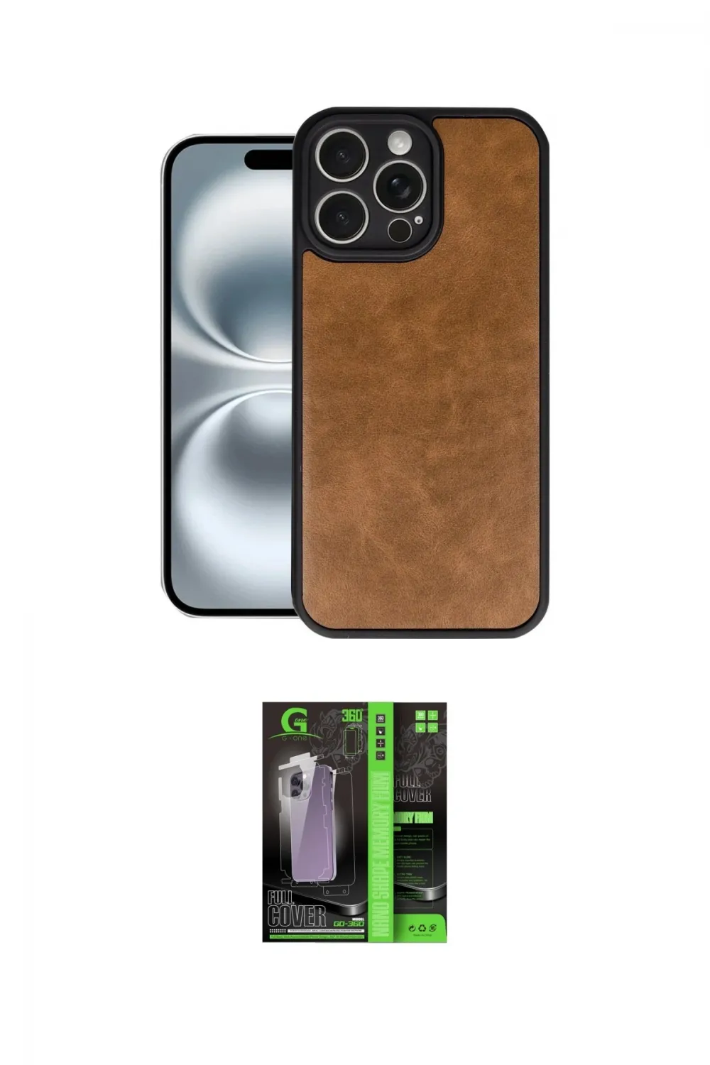 ieg™ iPhone 16 Pro Max Kılıf Kıvılcım Işık Serisi - Şeffaf 360 Full Body Arka Koruyucu