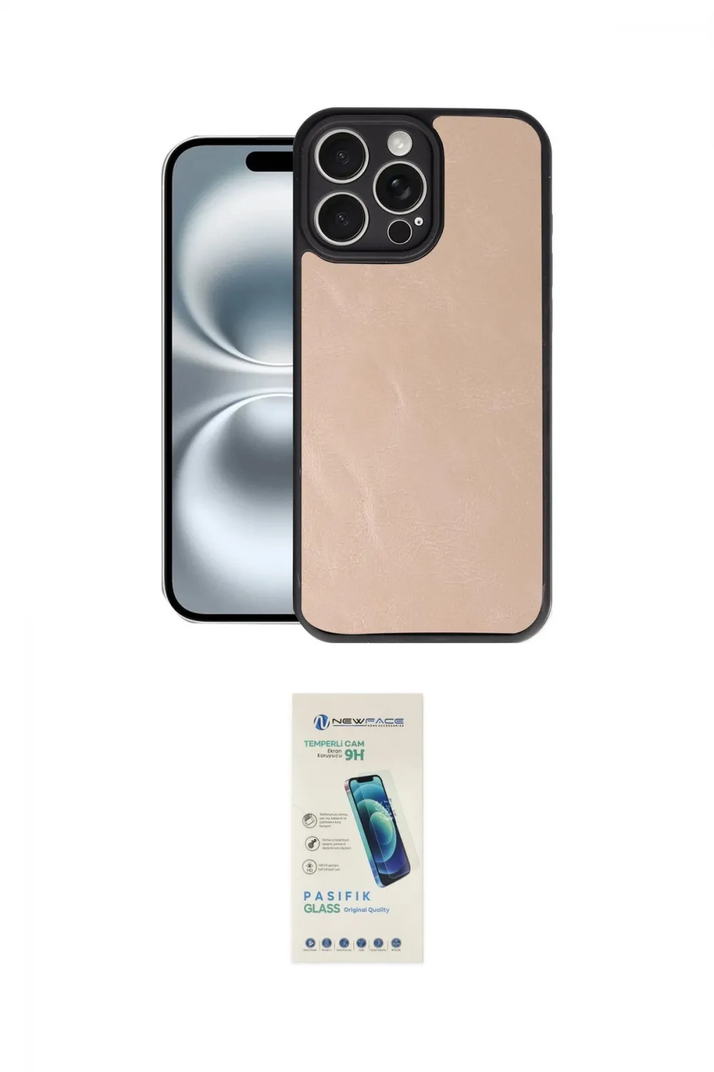 ieg™ iPhone 16 Pro Max Kılıf Kıvılcım Işık Serisi - Şeffaf Pasifik Cam Ekran Koruyucu