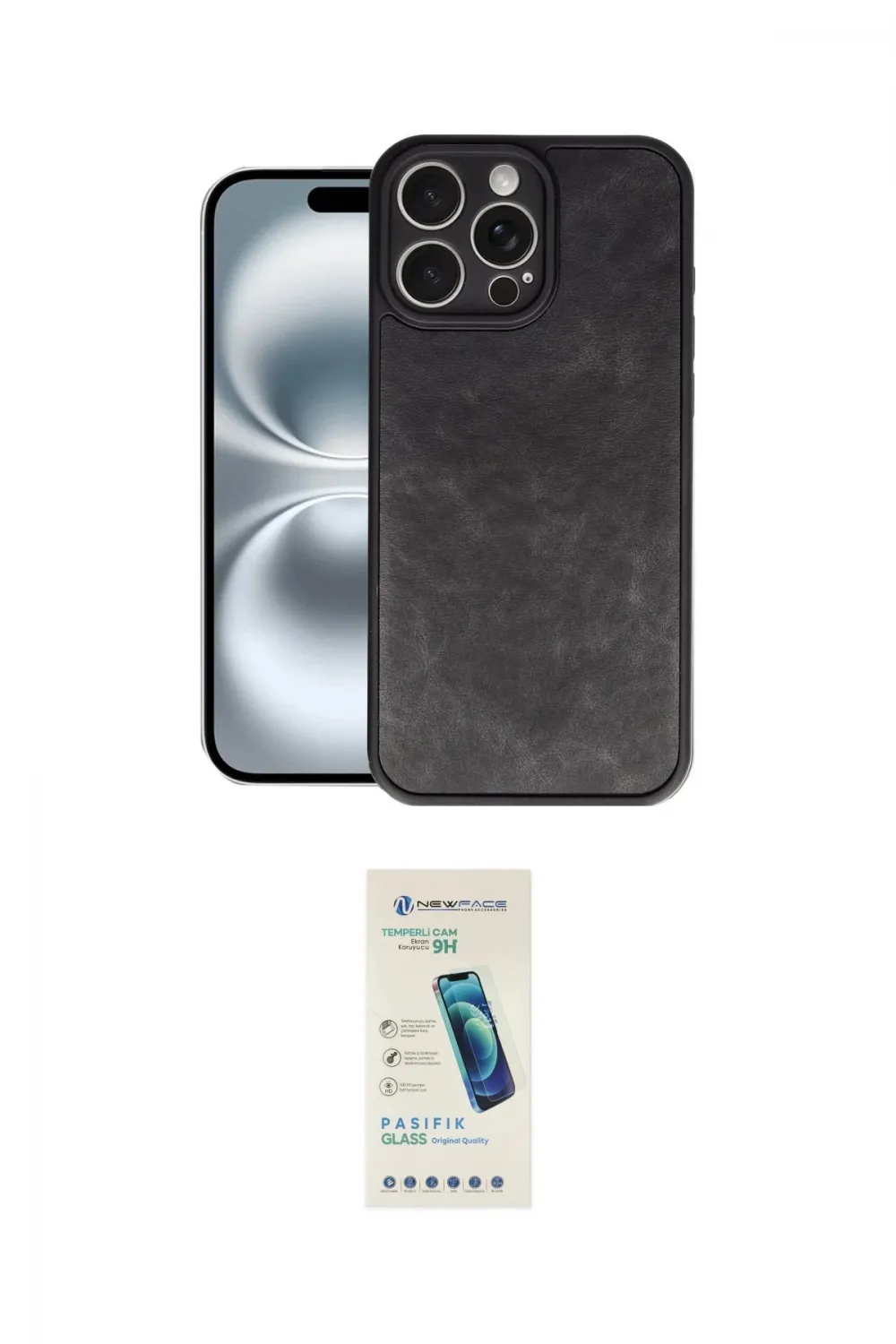 ieg™ iPhone 16 Pro Max Kılıf Kıvılcım Işık Serisi - Şeffaf Pasifik Cam Ekran Koruyucu