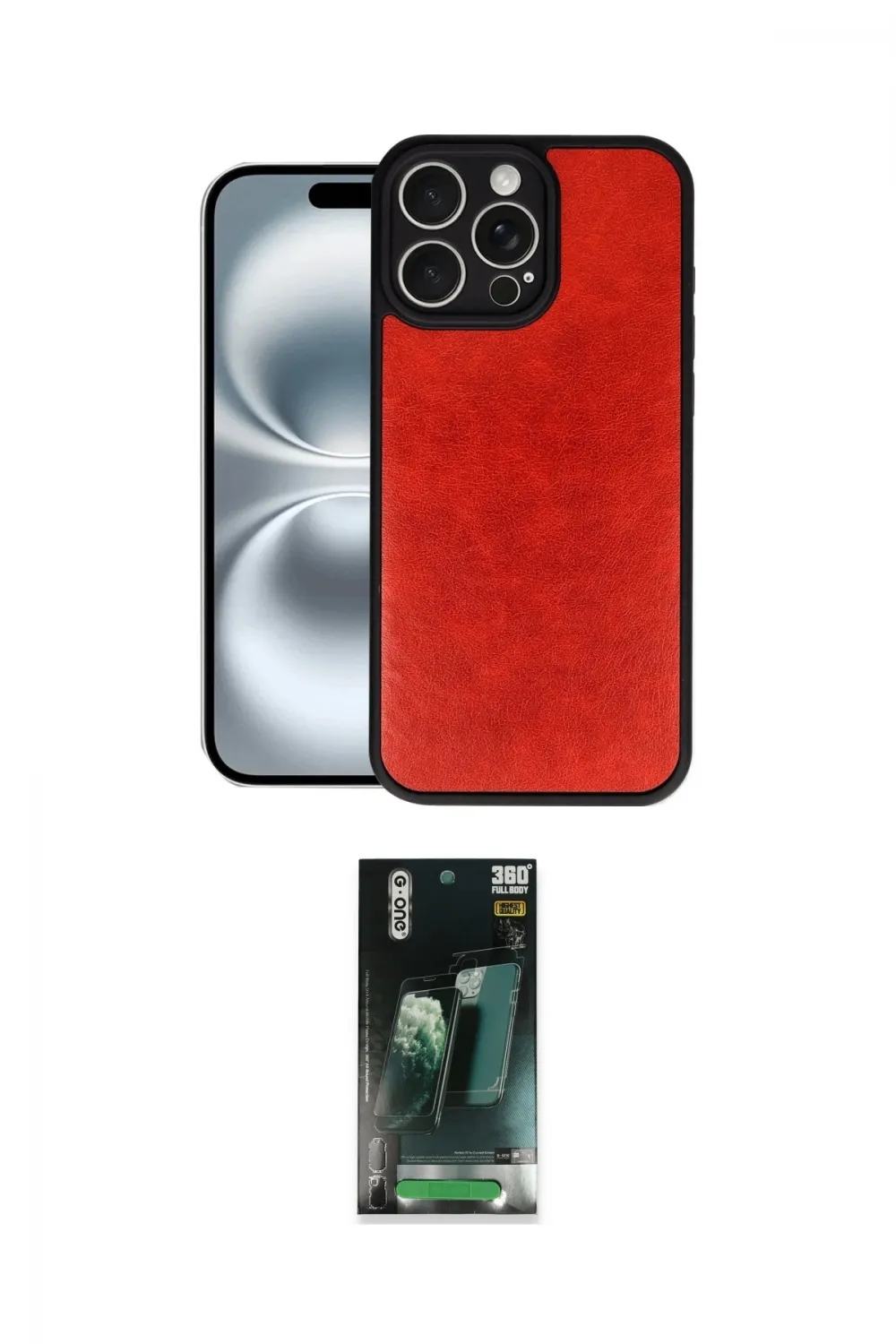 ieg™ iPhone 16 Pro Max Kılıf Kıvılcım Işık Serisi - Siyah 360 Mat Full Body Arka Koruyucu