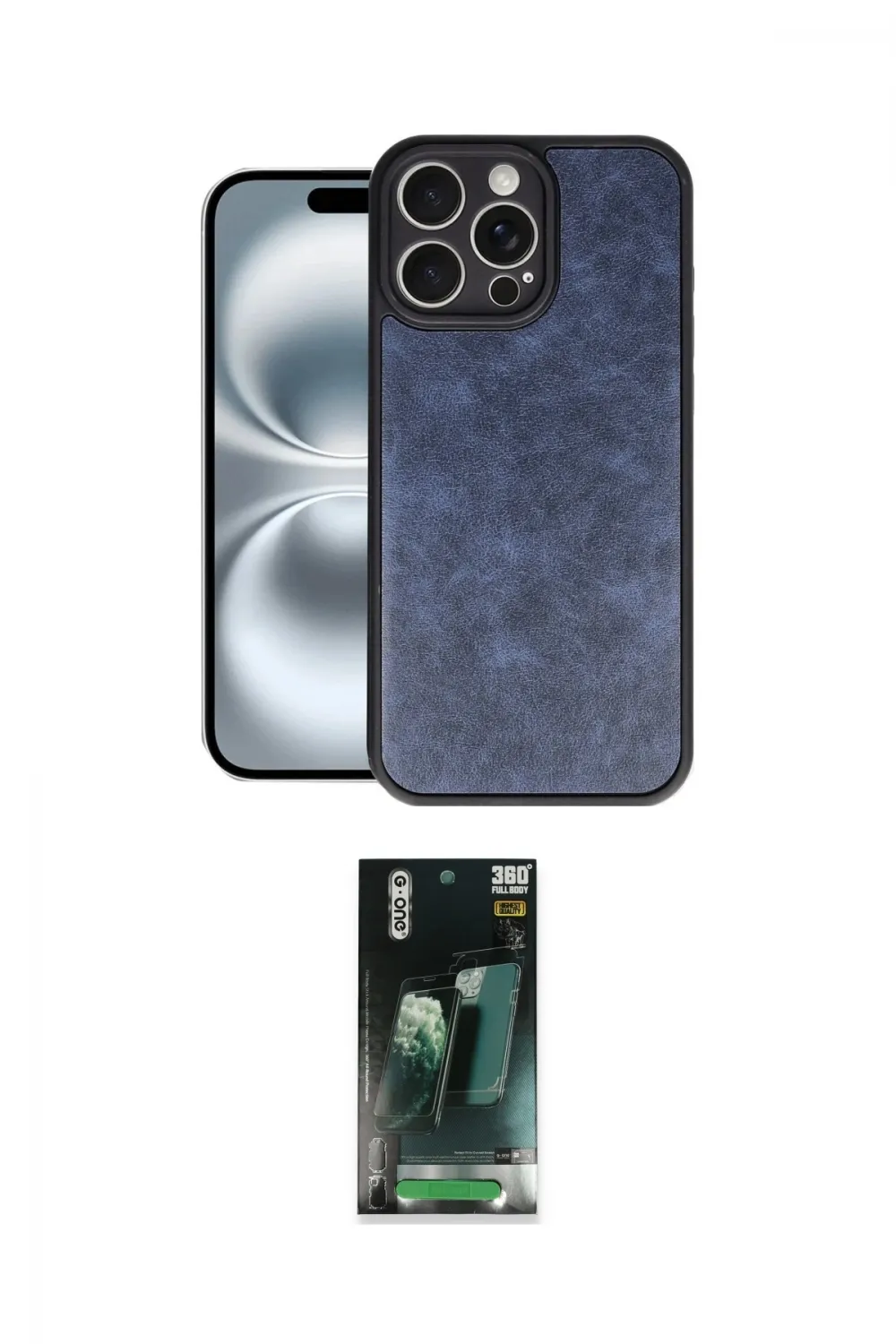 ieg™ iPhone 16 Pro Max Kılıf Kıvılcım Işık Serisi - Siyah 360 Mat Full Body Arka Koruyucu