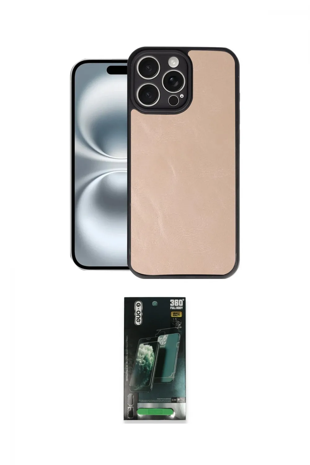 ieg™ iPhone 16 Pro Max Kılıf Kıvılcım Işık Serisi - Siyah 360 Mat Full Body Arka Koruyucu