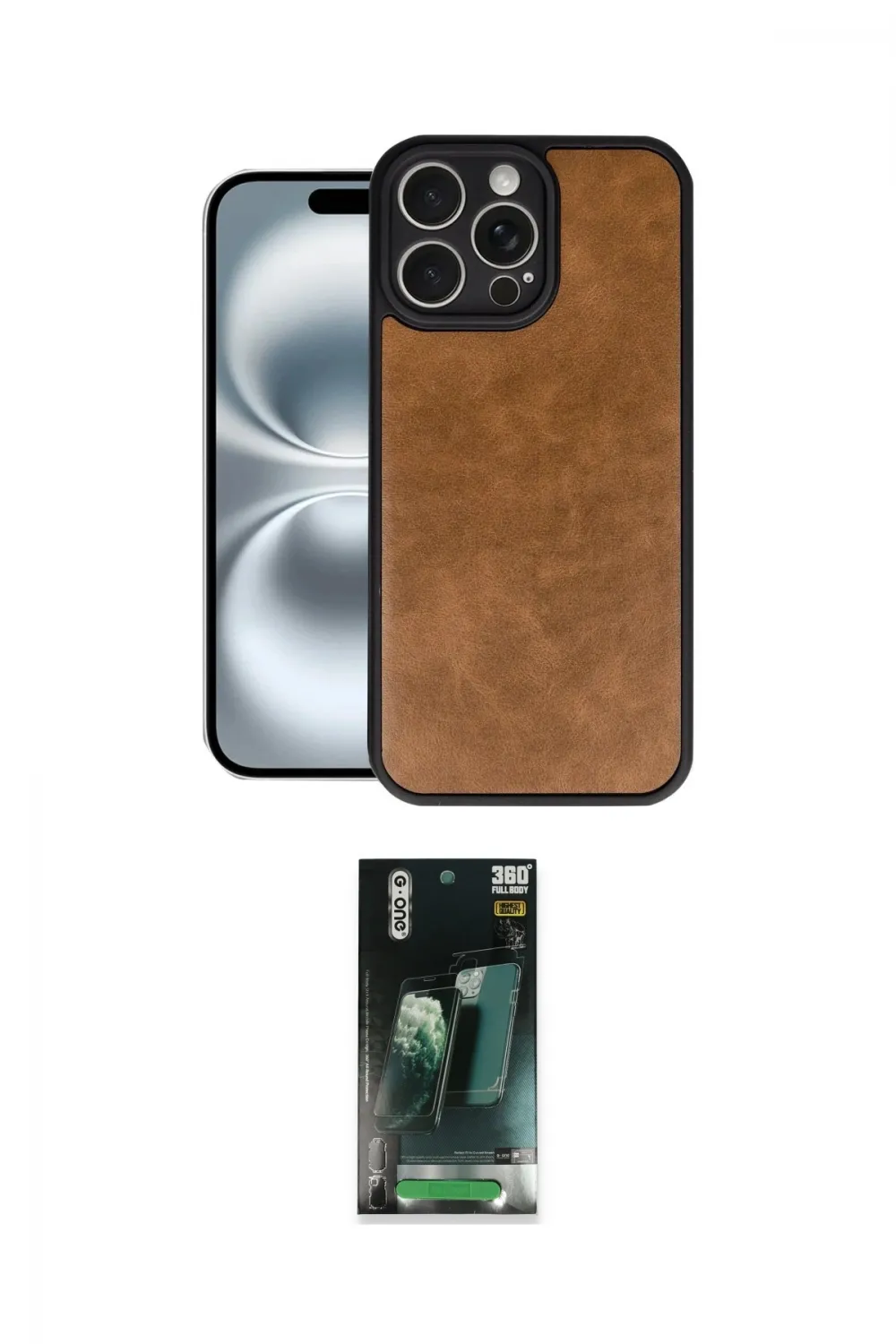 ieg™ iPhone 16 Pro Max Kılıf Kıvılcım Işık Serisi - Siyah 360 Mat Full Body Arka Koruyucu