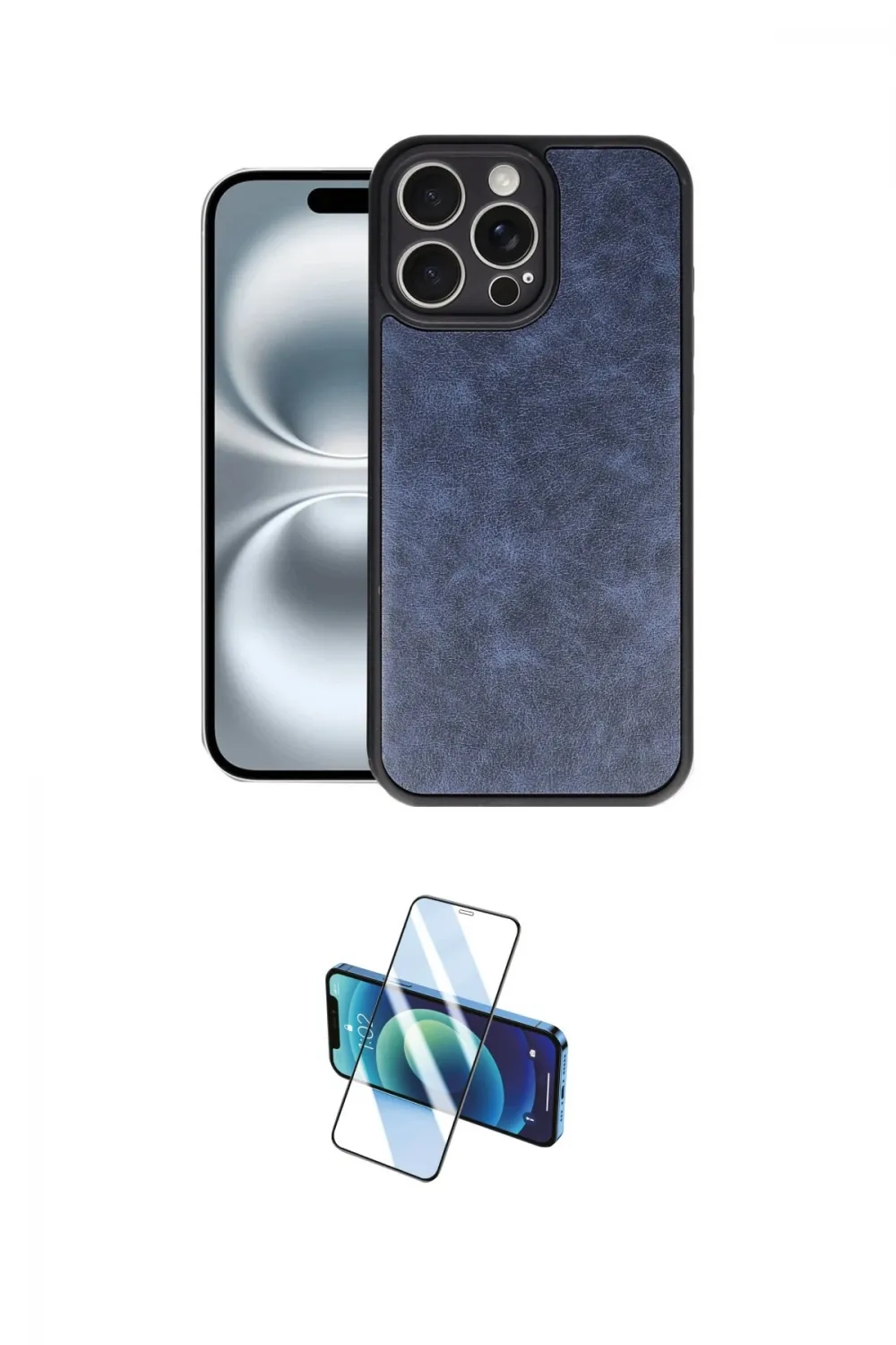 ieg™ iPhone 16 Pro Max Kılıf Kıvılcım Işık Serisi - Siyah 3D Antistatik Seramik Nano Ekran Koruyucu