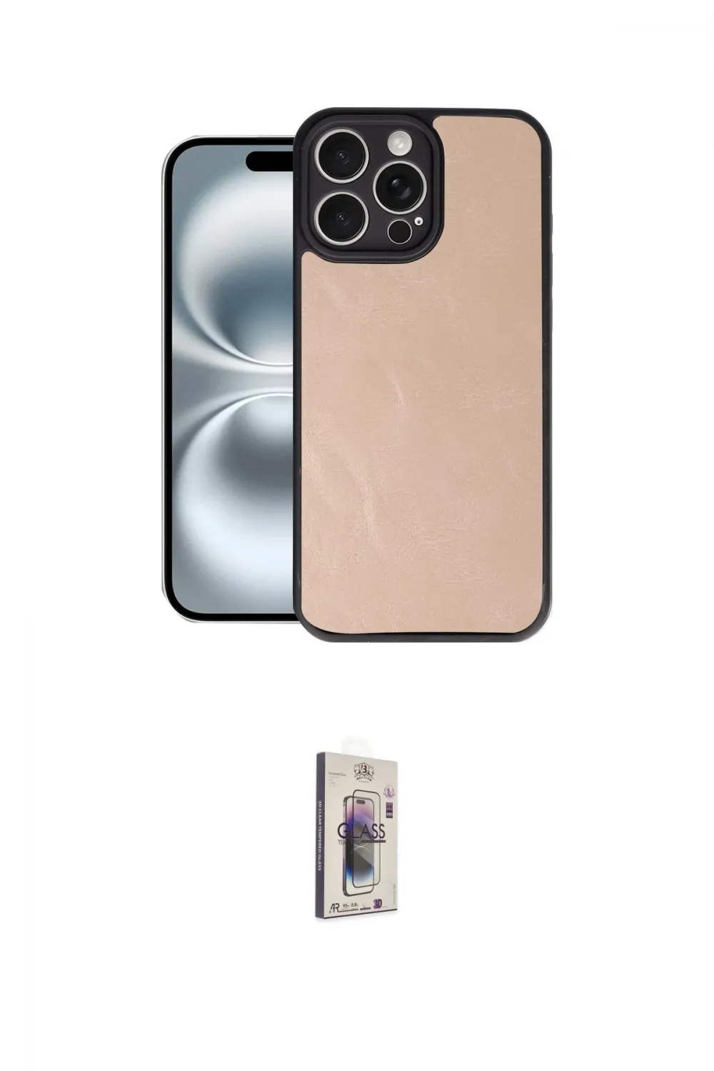 ieg™ iPhone 16 Pro Max Kılıf Kıvılcım Işık Serisi - Siyah Bilvis 3D Cam Ekran Koruyucu