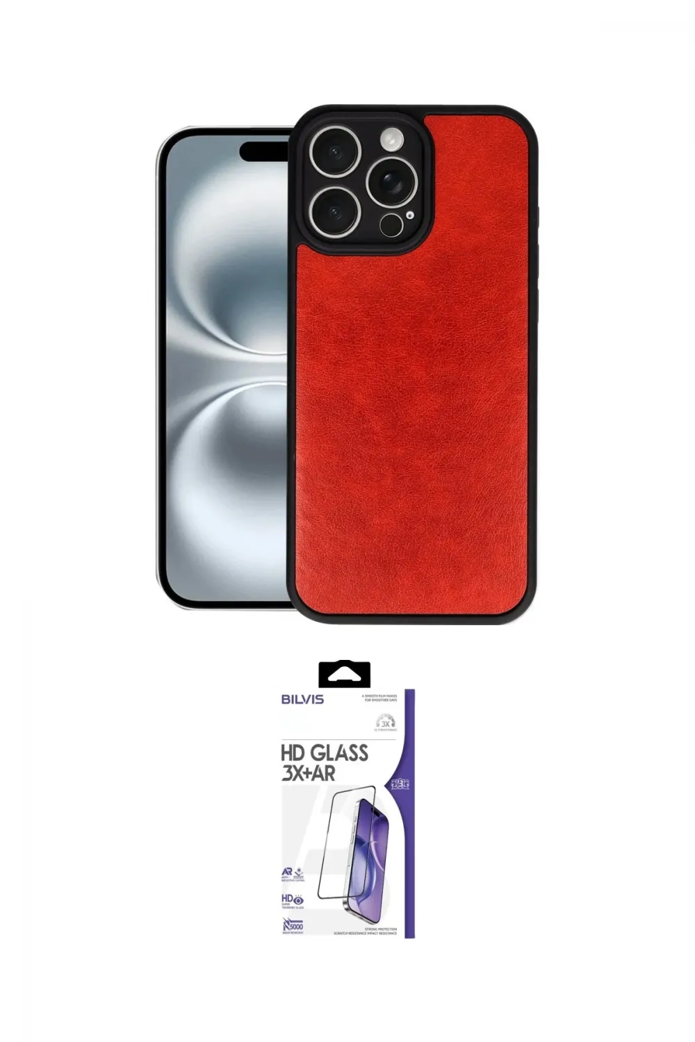 ieg™ iPhone 16 Pro Max Kılıf Kıvılcım Işık Serisi - Siyah Bilvis 3X AR HD Cam Ekran Koruyucu