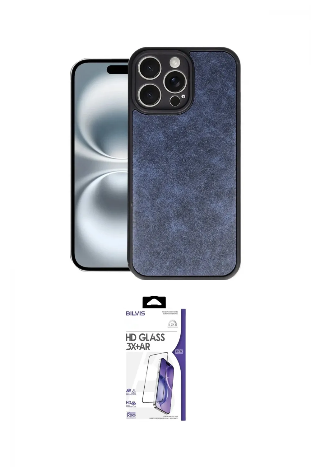 ieg™ iPhone 16 Pro Max Kılıf Kıvılcım Işık Serisi - Siyah Bilvis 3X AR HD Cam Ekran Koruyucu
