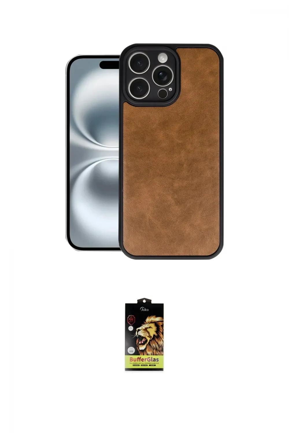 ieg™ iPhone 16 Pro Max Kılıf Kıvılcım Işık Serisi - Siyah Buffer Cam Ekran Koruyucu