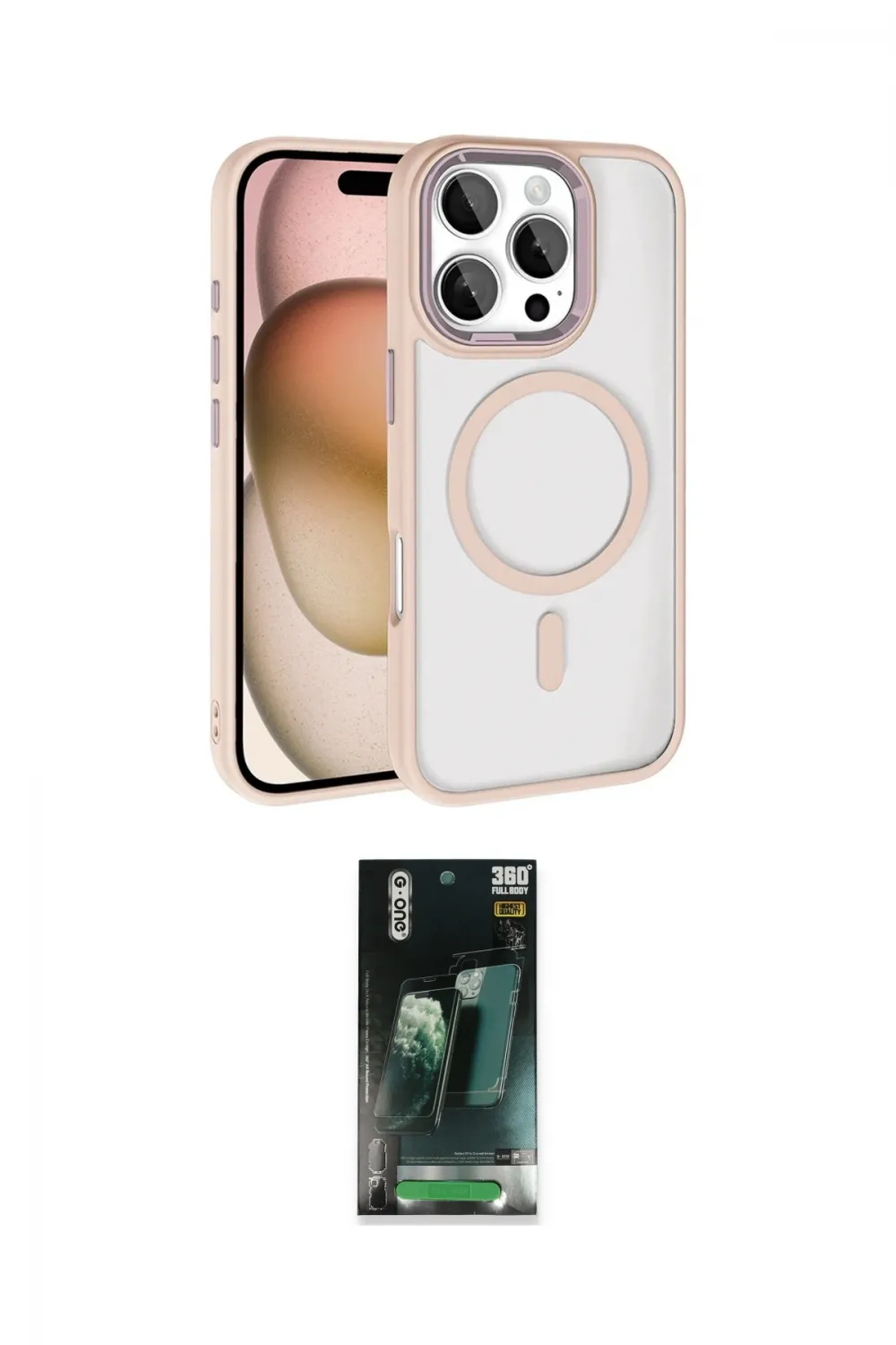 ieg™ iPhone 16 Pro Max Kılıf Kıvılcım Prime - Siyah 360 Mat Full Body Arka Koruyucu