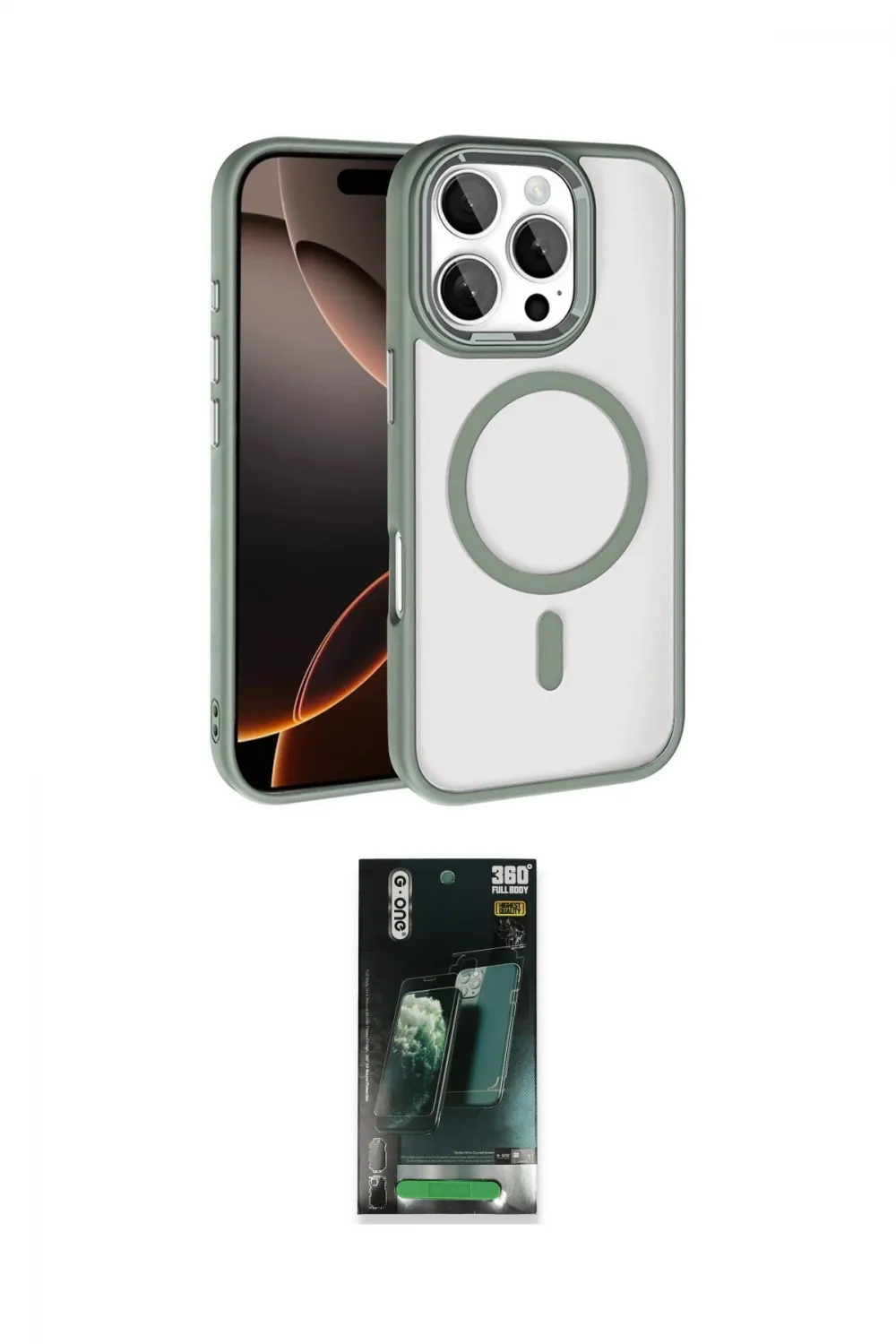 ieg™ iPhone 16 Pro Max Kılıf Kıvılcım Prime - Siyah 360 Mat Full Body Arka Koruyucu