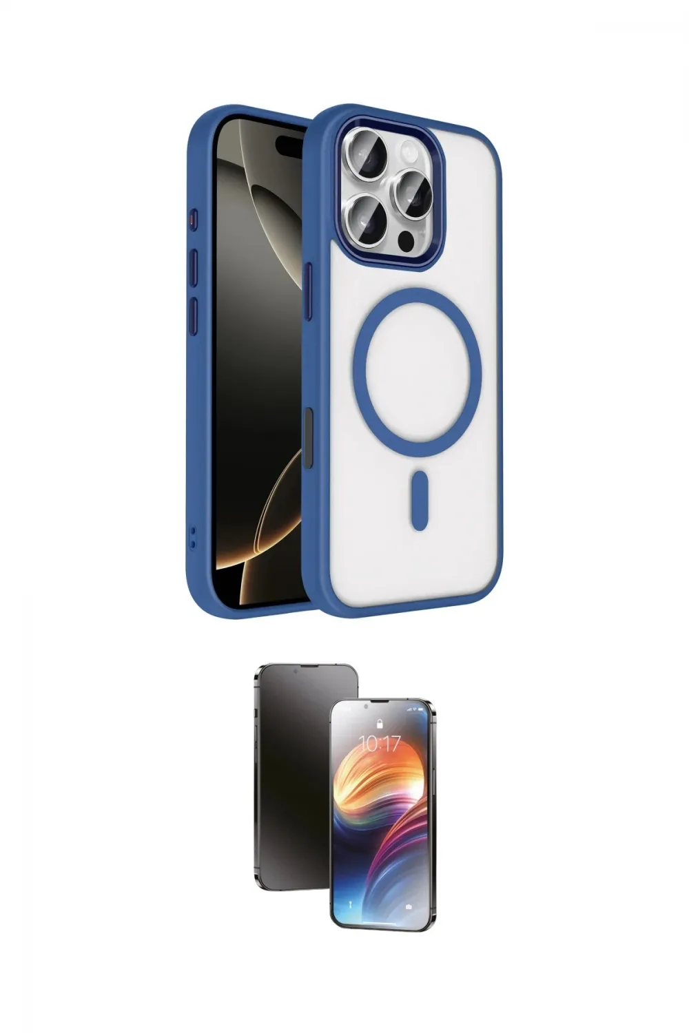 ieg™ iPhone 16 Pro Max Kılıf Kıvılcım Prime - Siyah 3D Antistatik Mat Seramik Nano Ekran Koruyucu