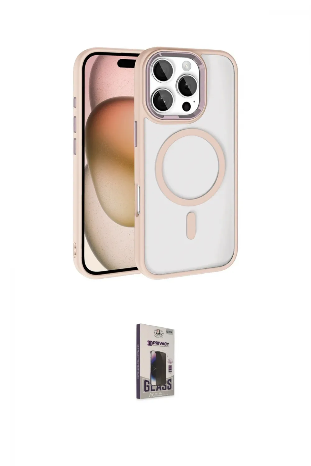 ieg™ iPhone 16 Pro Max Kılıf Kıvılcım Prime - Siyah Bilvis Hayalet Cam Ekran Koruyucu