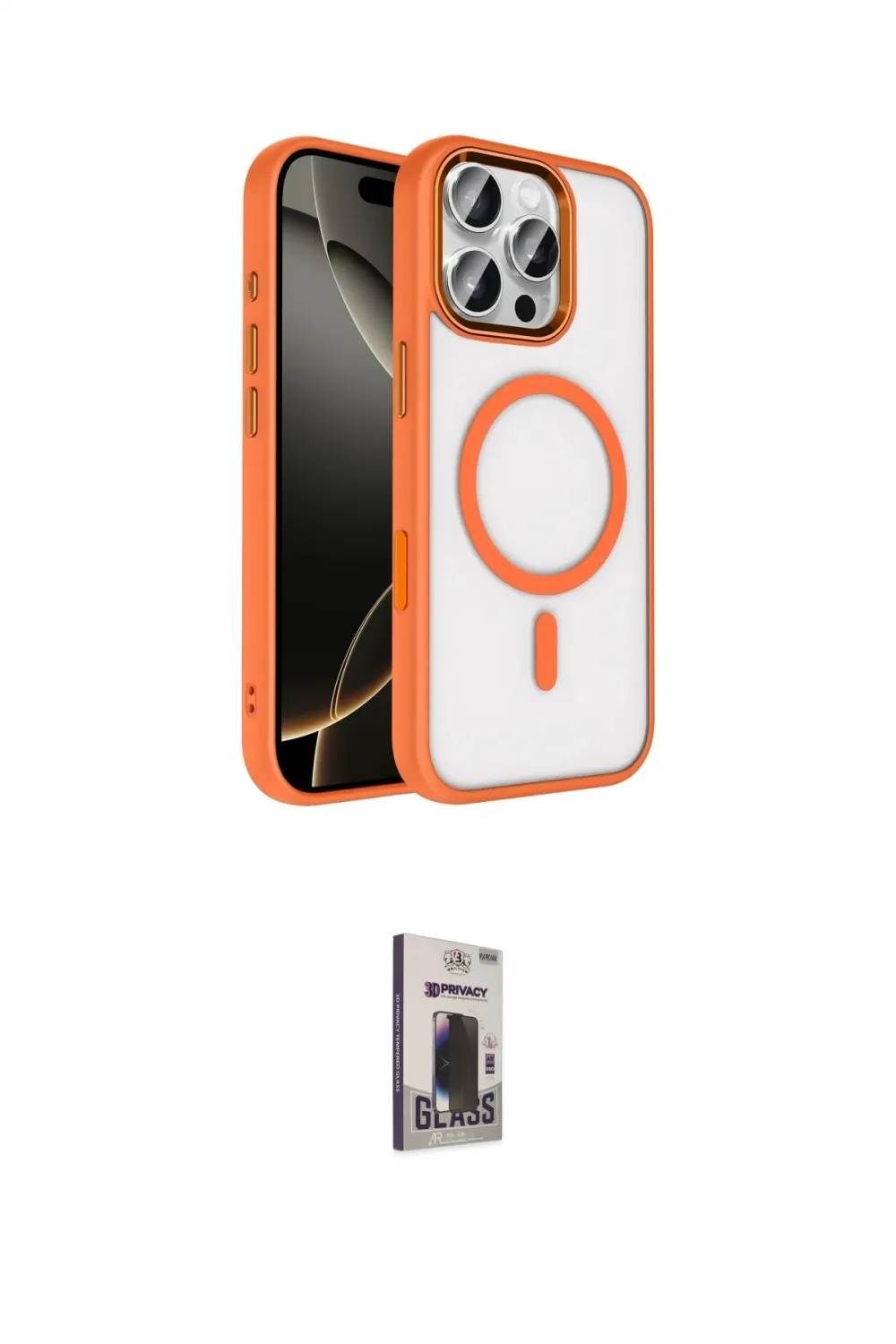 ieg™ iPhone 16 Pro Max Kılıf Kıvılcım Prime - Siyah Bilvis Hayalet Cam Ekran Koruyucu