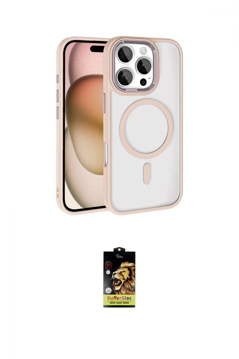 ieg™ iPhone 16 Pro Max Kılıf Kıvılcım Prime - Siyah Buffer Cam Ekran Koruyucu