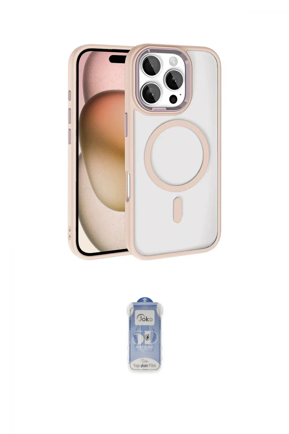 ieg™ iPhone 16 Pro Max Kılıf Kıvılcım Prime - Siyah Joko Magic 5D Cam