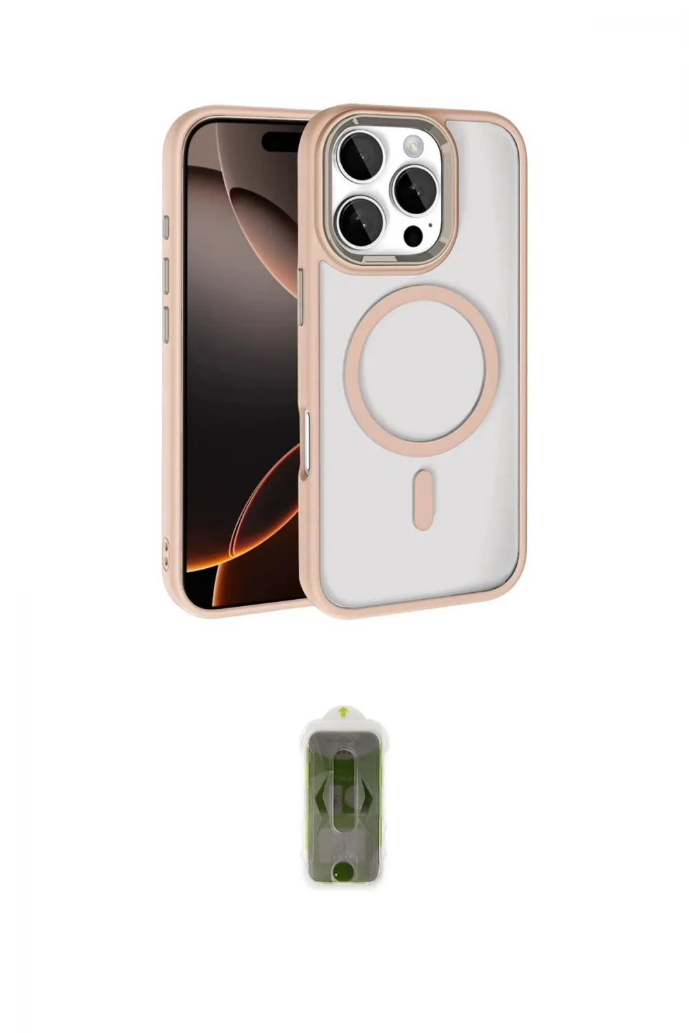 ieg™ iPhone 16 Pro Max Kılıf Kıvılcım Prime - Siyah Joko Magic 5D Hayalet Cam