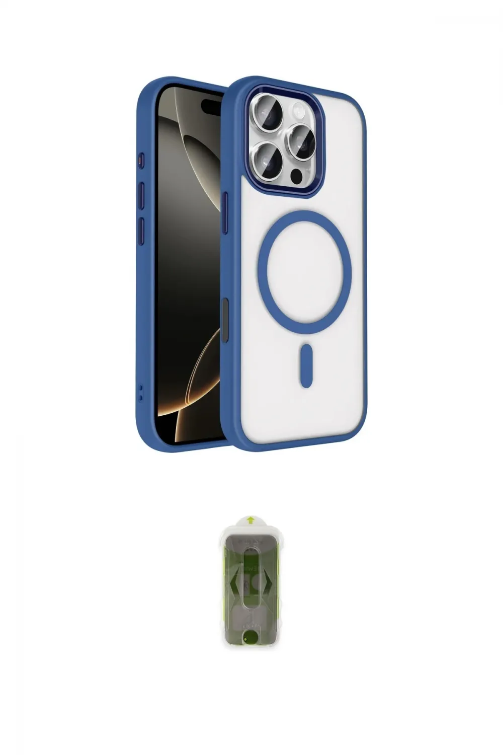 ieg™ iPhone 16 Pro Max Kılıf Kıvılcım Prime - Siyah Joko Magic 5D Hayalet Cam