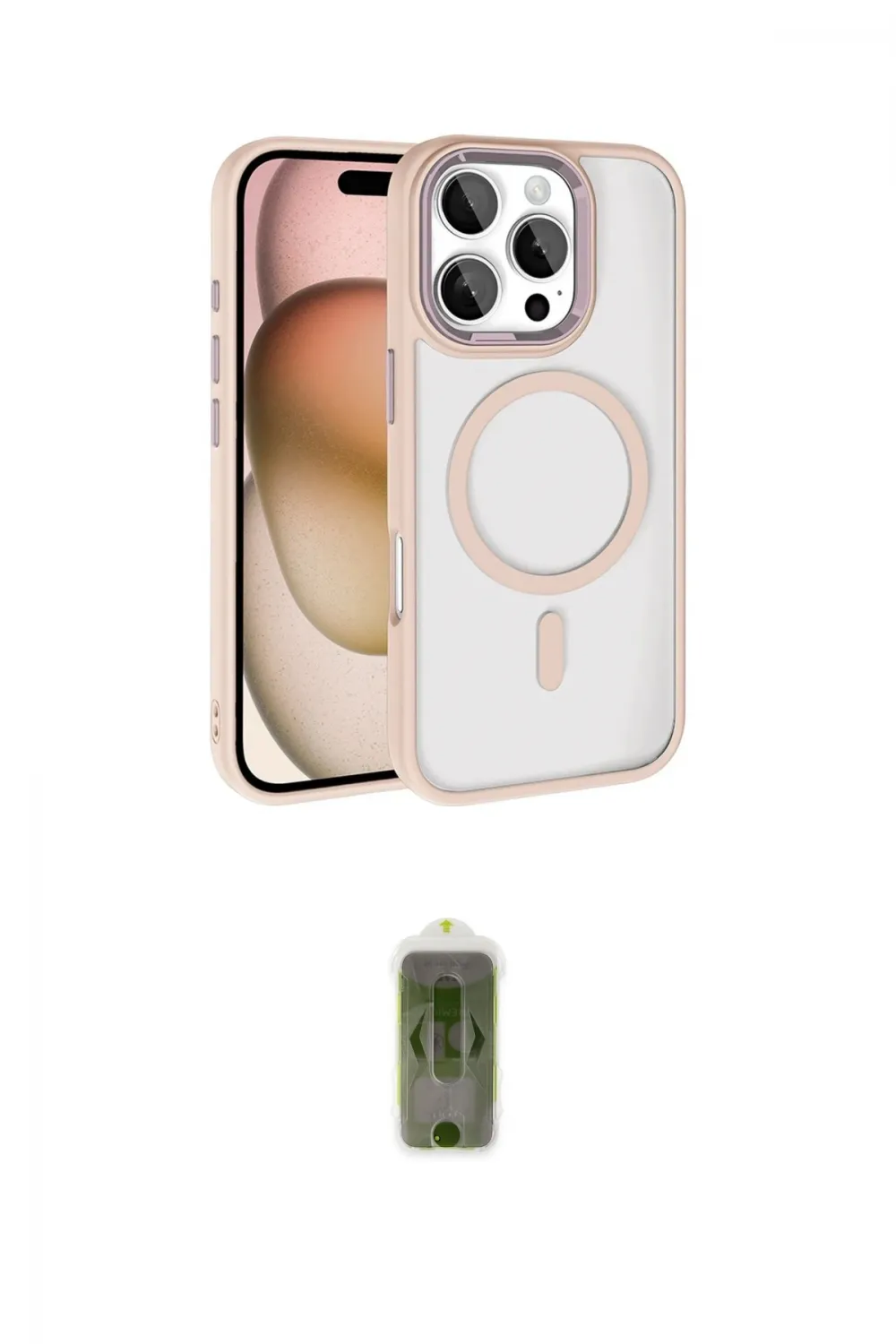 ieg™ iPhone 16 Pro Max Kılıf Kıvılcım Prime - Siyah Joko Magic 5D Hayalet Cam