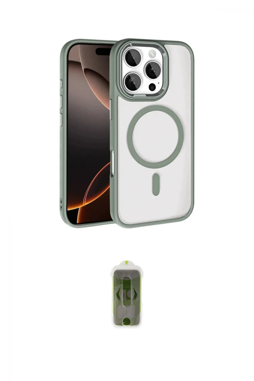 ieg™ iPhone 16 Pro Max Kılıf Kıvılcım Prime - Siyah Joko Magic 5D Hayalet Cam