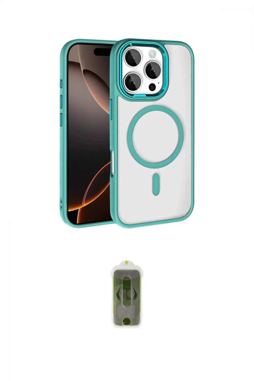 ieg™ iPhone 16 Pro Max Kılıf Kıvılcım Prime - Siyah Joko Magic 5D Hayalet Cam