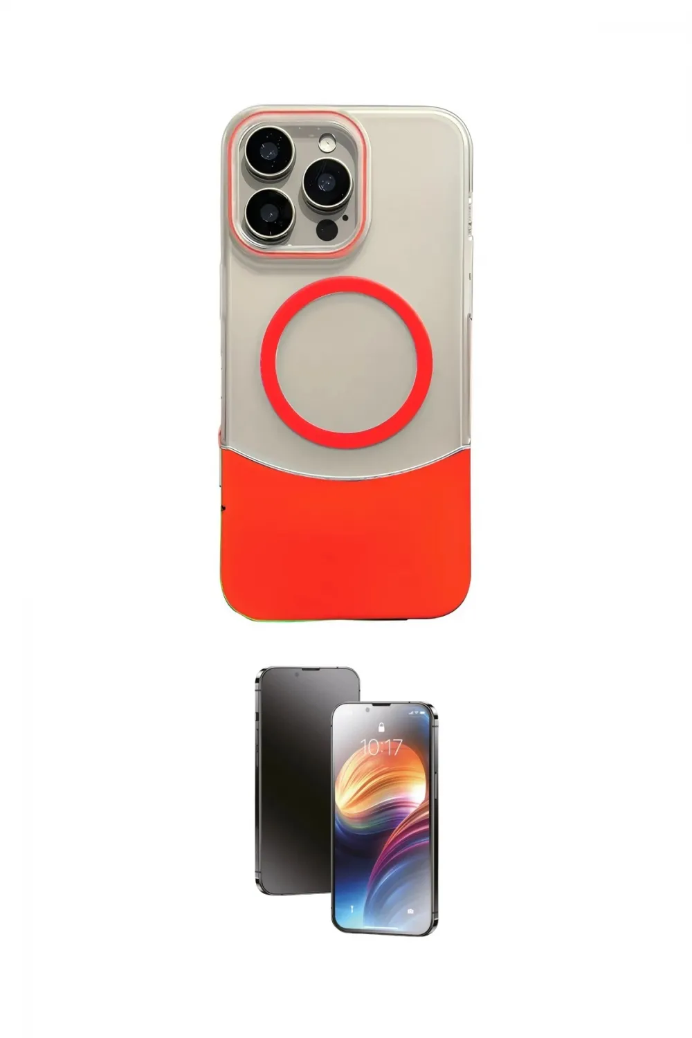 ieg™ iPhone 16 Pro Max Kılıf Kozmos Form Özel Seri - Siyah 3D Antistatik Mat Seramik Nano Ekran Koruyucu