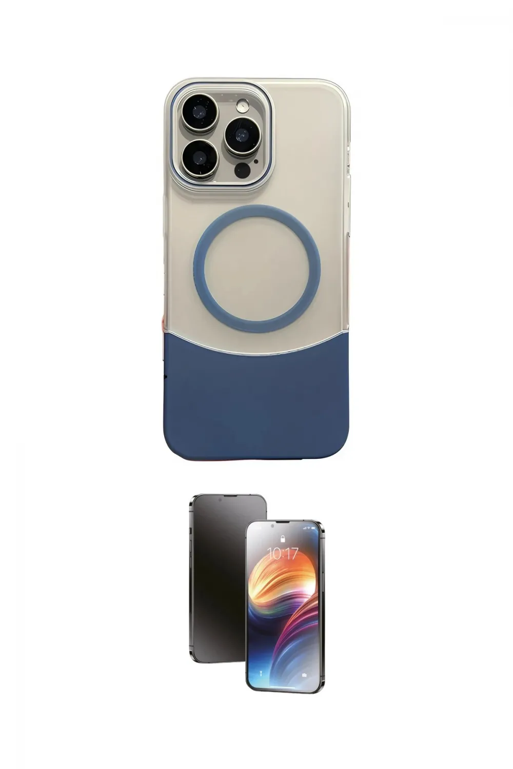 ieg™ iPhone 16 Pro Max Kılıf Kozmos Form Özel Seri - Siyah 3D Antistatik Mat Seramik Nano Ekran Koruyucu