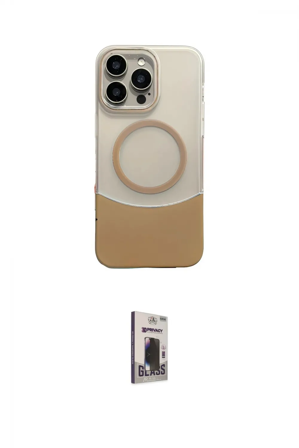 ieg™ iPhone 16 Pro Max Kılıf Kozmos Form Özel Seri - Siyah Bilvis Hayalet Cam Ekran Koruyucu