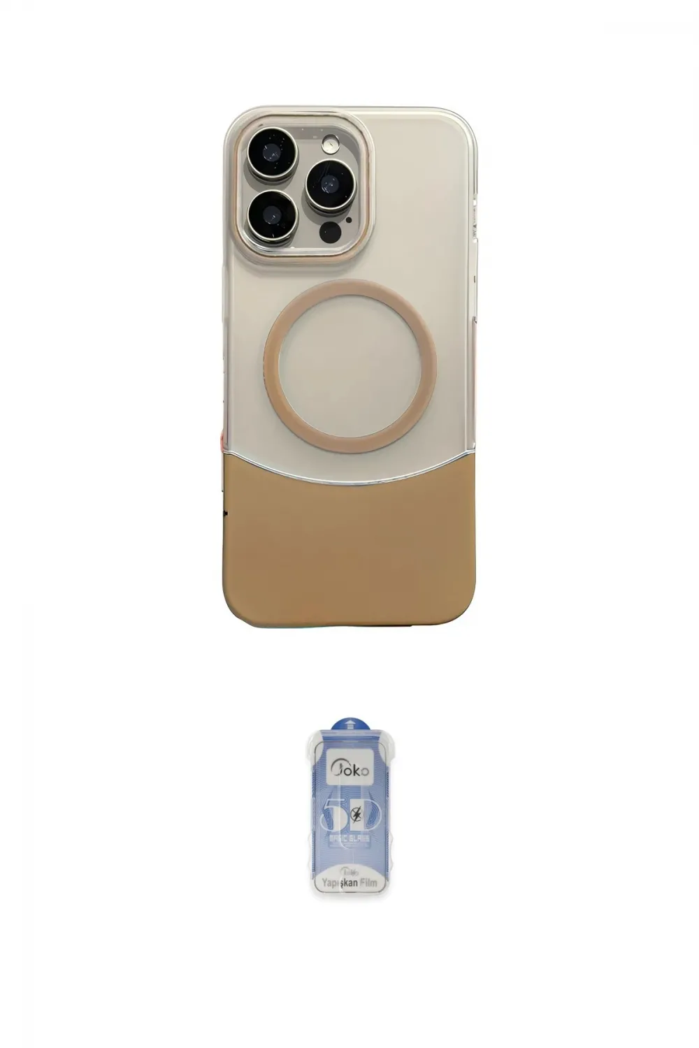 ieg™ iPhone 16 Pro Max Kılıf Kozmos Form Özel Seri - Siyah Joko Magic 5D Cam