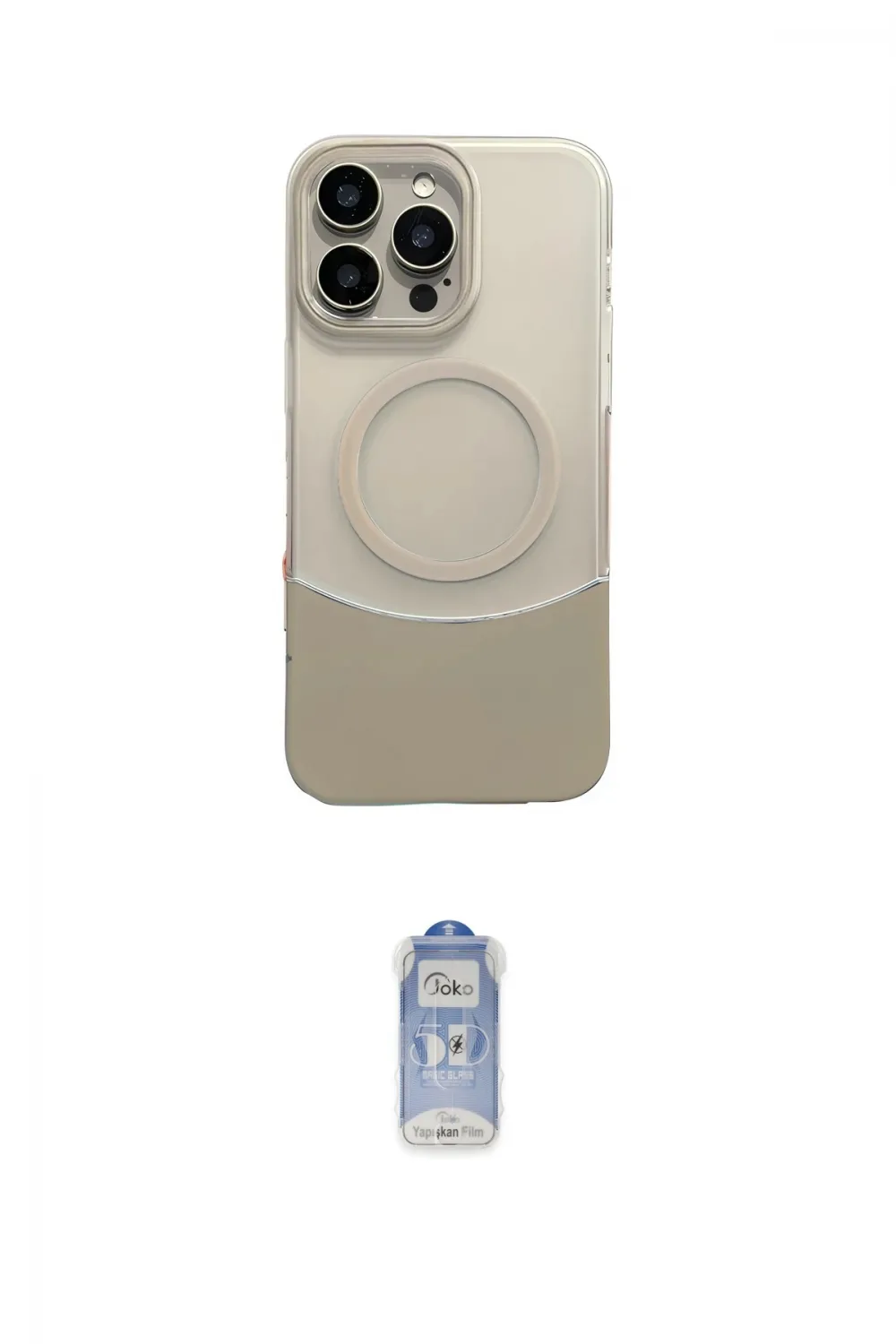 ieg™ iPhone 16 Pro Max Kılıf Kozmos Form Özel Seri - Siyah Joko Magic 5D Cam