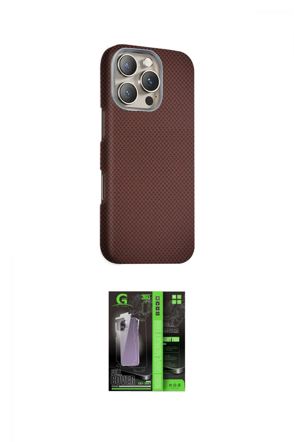 ieg™ iPhone 16 Pro Max Kılıf Kozmos Klasik Prime - Şeffaf 360 Full Body Arka Koruyucu