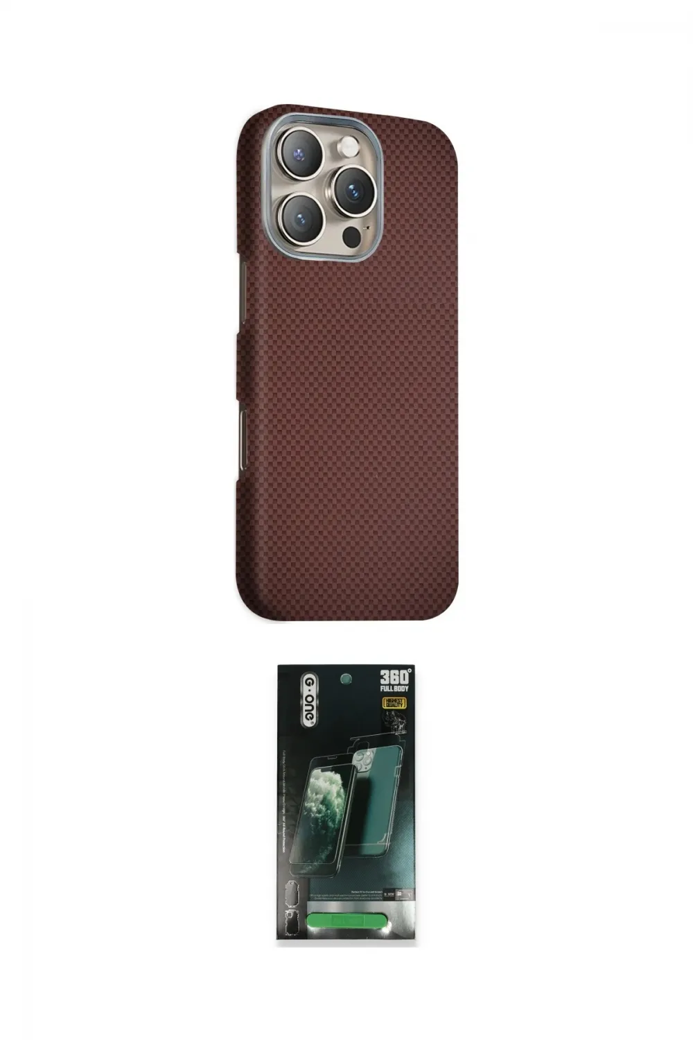 ieg™ iPhone 16 Pro Max Kılıf Kozmos Klasik Prime - Siyah 360 Mat Full Body Arka Koruyucu