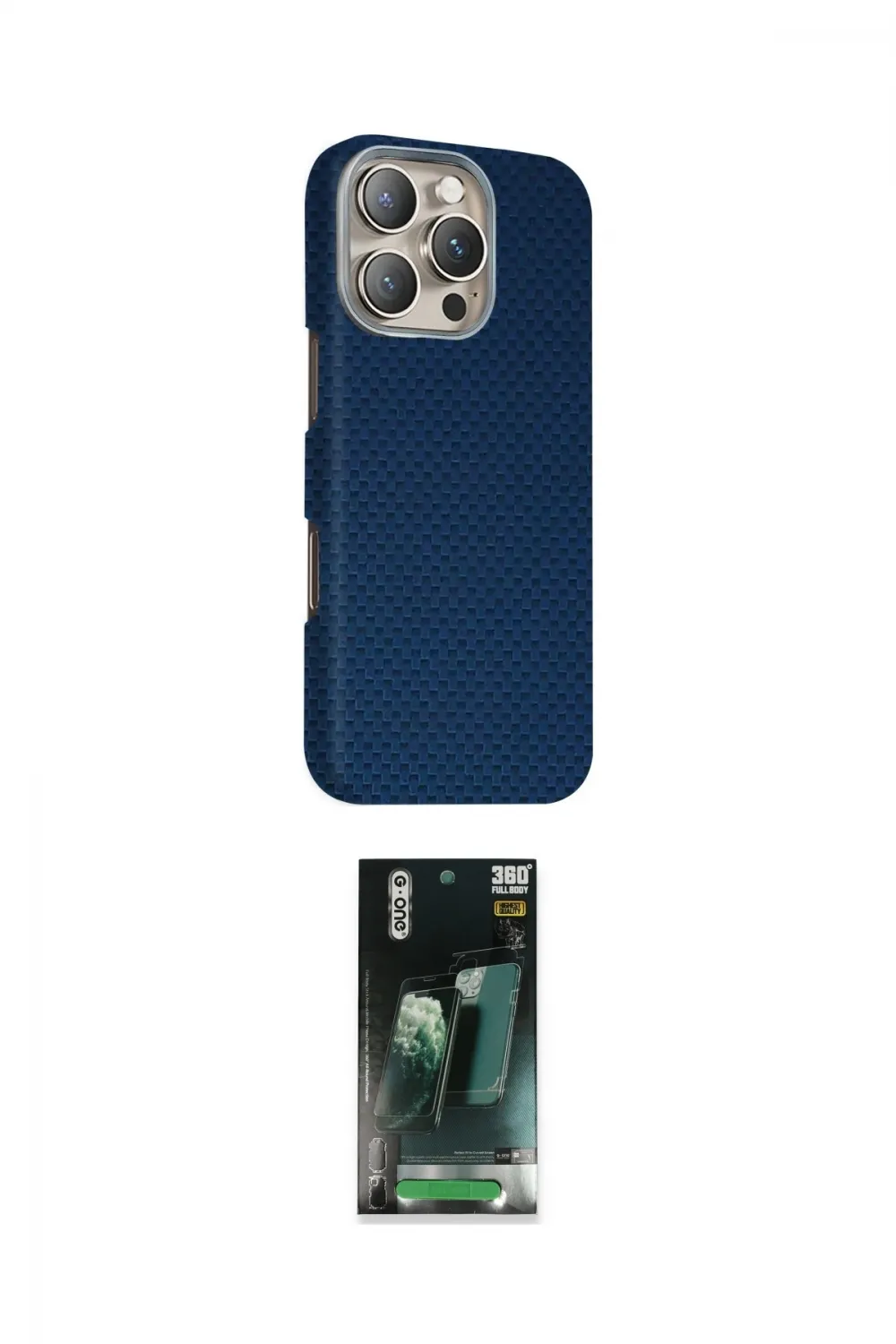ieg™ iPhone 16 Pro Max Kılıf Kozmos Klasik Prime - Siyah 360 Mat Full Body Arka Koruyucu